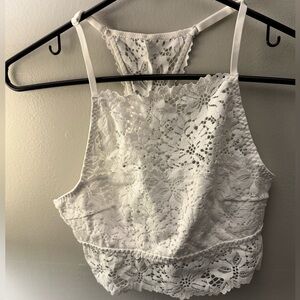 Aerie White Lace Camisole Top